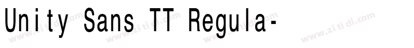 Unity Sans TT Regula字体转换